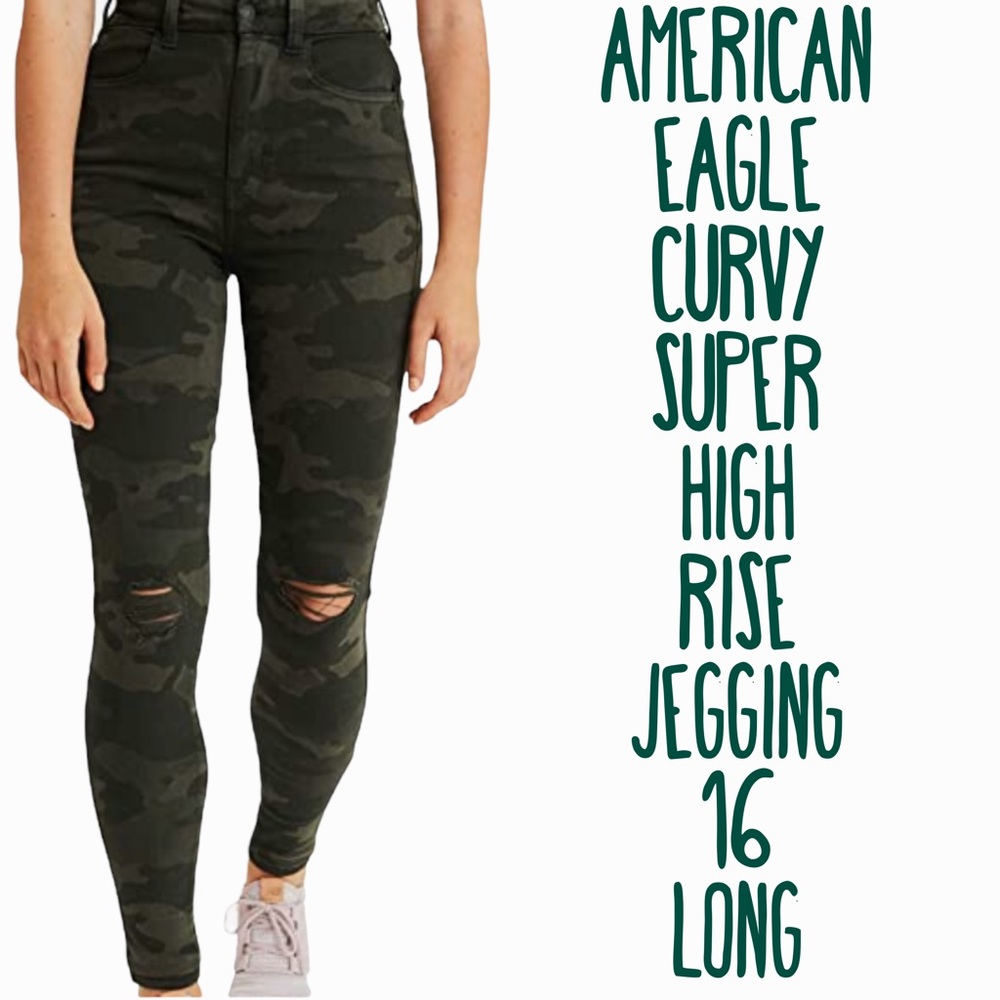 American Eagle curvy super high rise jegging 16 long